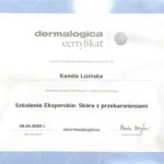 Certyfikat Kamila Lizińska- Bloch dermalogica