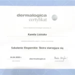 Certyfikat Kamila Lizińska- Bloch dermalogica