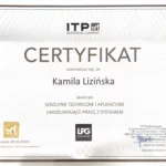 Certyfikat Kamila Lizińska- Bloch dermalogica lpg alliance