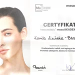 Certyfikat Kamila Lizińska- Bloch mesoestetic