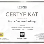 Certyfikat Marta Czerkawska - Burgs lpg alliance