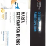 Certyfikat Marta Czerkawska Burgs cerifa