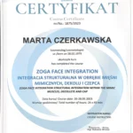 Certyfikat Marta Czerkawska Burgs odnova