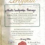 Certyfikat Marta Czerkawska - Burgs