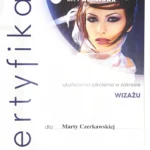 Certyfikat Marta Czerkawska Burgs wizaż